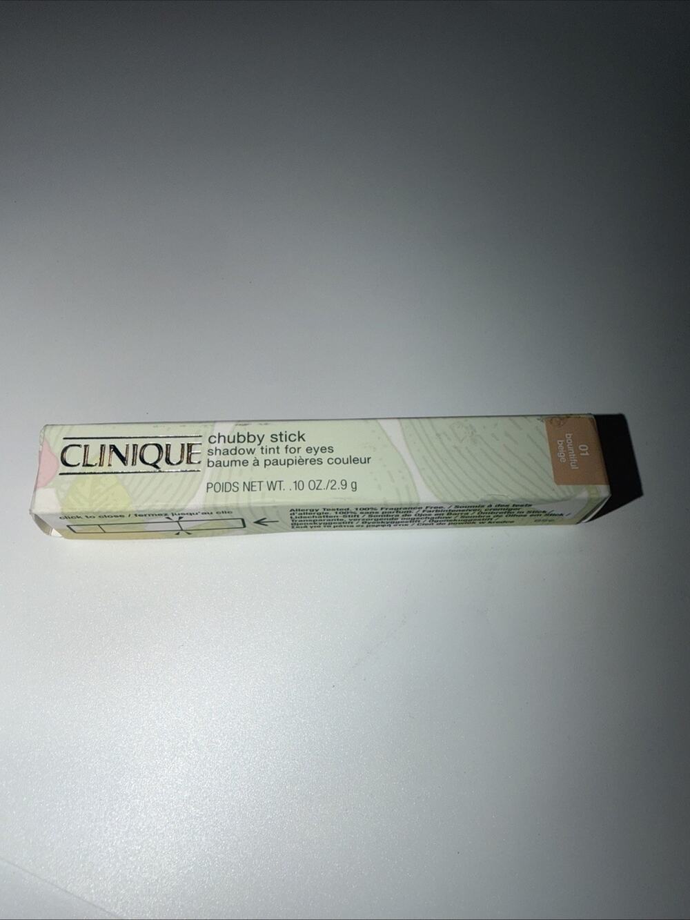 Clinique Chubby Stick Shadow Tint For Eyes Shade 01 Bountiful Beige Full Size